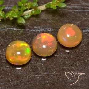 Gemme di Opale Multicolore naturale da 1.93 ct, Rotondo, Traslucido