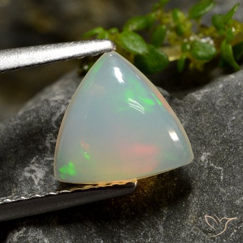 0.85ct Naturale Multicolore Opale, Taglio trillion, Trasparente