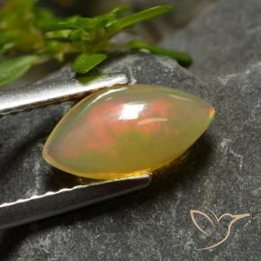 Opale Multicolore naturale da 0.95 ct, Taglio marquise, Trasparente