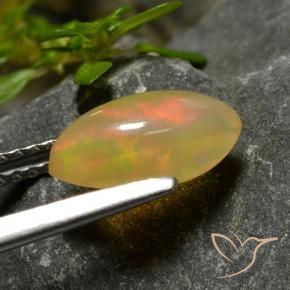 Opale Multicolore naturale da 0.95 ct, Taglio marquise, Trasparente