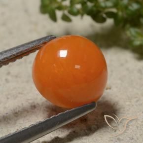 Opale Arancia Fuoco naturale da 1.41 ct, Rotondo, Traslucido