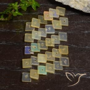 Gemme di Opale Multicolore naturale da 3.35 ct, Quadrato, Trasparente