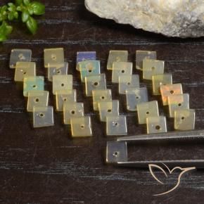 Gemme di Opale Multicolore naturale da 3.35 ct, Quadrato, Trasparente