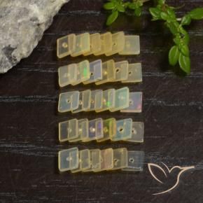 Gemme di Opale Multicolore naturale da 3.27 ct, Quadrato, Trasparente