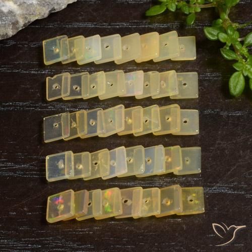 Gemme di Opale Multicolore naturale da 5.15 ct, Quadrato, Trasparente