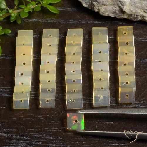 Gemme di Opale Multicolore naturale da 5.15 ct, Quadrato, Trasparente
