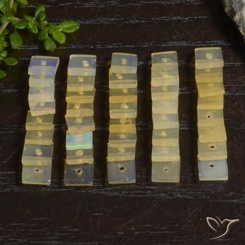 5.59ctw Naturale Multicolore Opale, Quadrato, Trasparente