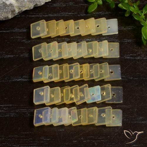 Gemme di Opale Multicolore naturale da 5.59 ct, Quadrato, Trasparente
