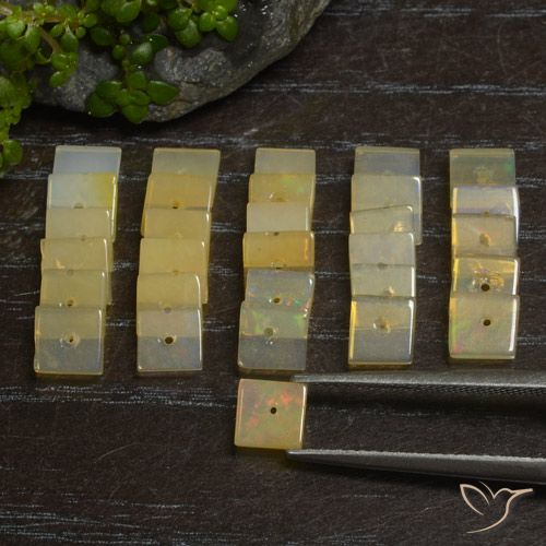 6.49ctw Naturale Multicolore Opale, Quadrato, Trasparente, Photo A
