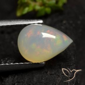 Opale Multicolore naturale da 1.34 ct, Forma a pera, Traslucido