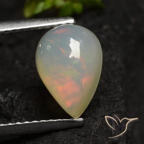 Opale Multicolore naturale da 1.34 ct, Forma a pera, Traslucido