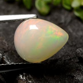 Opale Multicolore Bianco naturale da 1.50 ct, Forma a pera, Traslucido