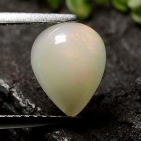 Opale Multicolore Bianco naturale da 1.50 ct, Forma a pera, Traslucido