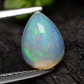Opale Giallo naturale da 1.05 ct, Forma a pera, Trasparente