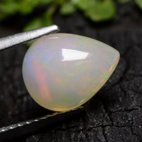 Opale Multicolore Bianco naturale da 1.80 ct, Forma a pera, Traslucido