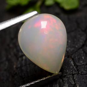 Opale Multicolore Bianco naturale da 1.80 ct, Forma a pera, Traslucido