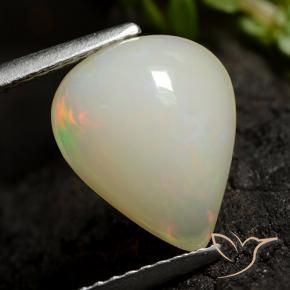 Opale Multicolore naturale da 3.04 ct, Forma a pera, Traslucido