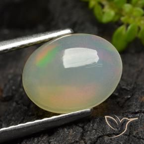 Opale Multicolore naturale da 1.22 ct, Ovale, Trasparente