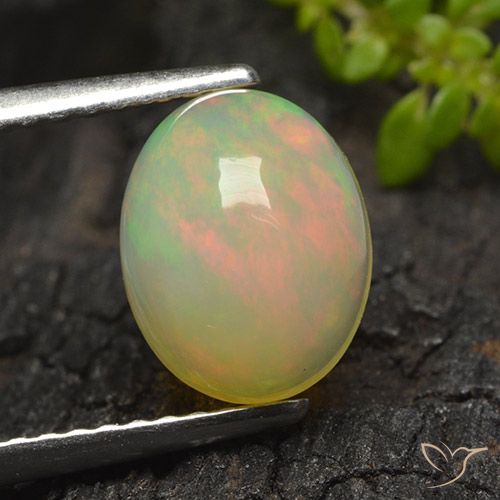 Opale Multicolore naturale da 1.44 ct, Taglio ovale, Traslucido