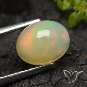 Opale Multicolore naturale da 1.44 ct, Taglio ovale, Traslucido