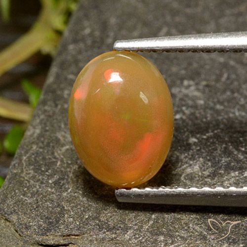 0.93ct Naturale Multicolore Opale, Ovale, Trasparente