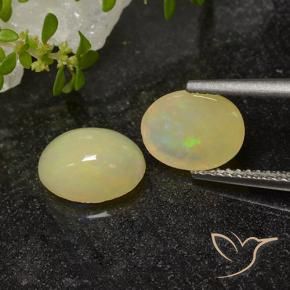 Gemme di Opale Multicolore naturale da 2.40 ct, Ovale, Traslucido