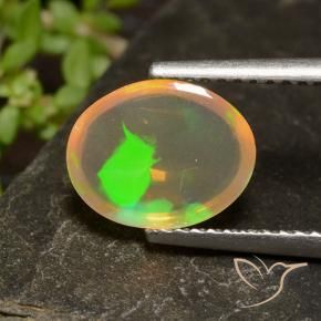 Opale Multicolore naturale da 1.30 ct, Ovale, Trasparente