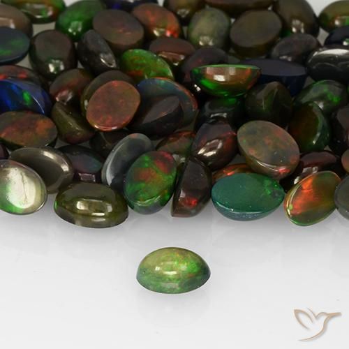 Opale Multicolore naturale da 0.32 ct, Ovale, Traslucido