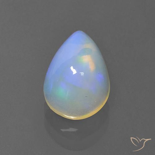 1.86ct Naturale Multicolore Opale, Forma a pera, Trasparente