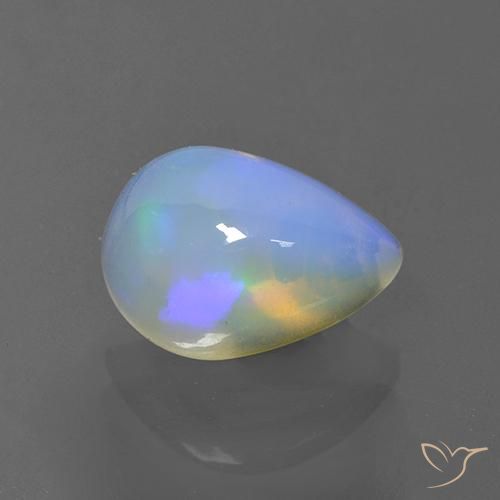 Opale Multicolore naturale da 1.86 ct, Forma a pera, Trasparente