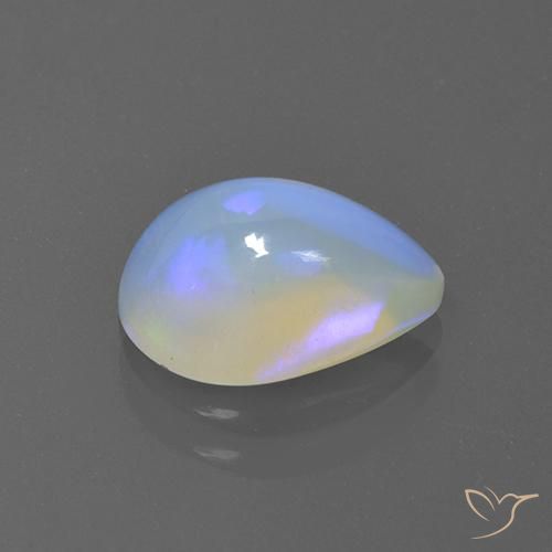 Opale Multicolore naturale da 1.86 ct, Forma a pera, Trasparente