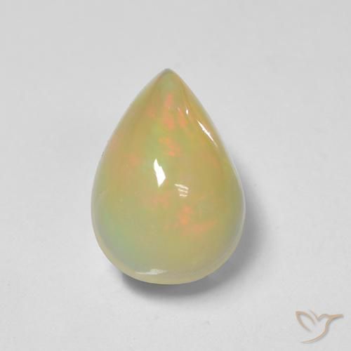 1.48ct Naturale Multicolore Opale, Forma a pera, Traslucido