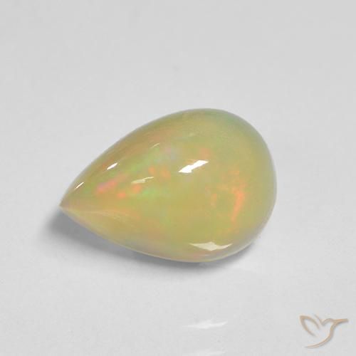 Opale Multicolore naturale da 1.48 ct, Forma a pera, Traslucido