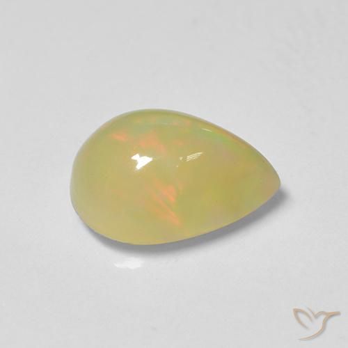 Opale Multicolore naturale da 1.48 ct, Forma a pera, Traslucido