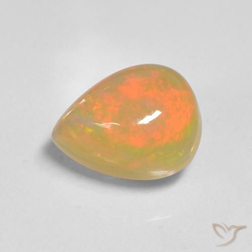 Opale Multicolore naturale da 1.37 ct, Forma a pera, Traslucido
