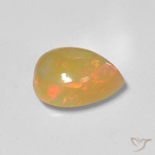 Opale Multicolore naturale da 1.37 ct, Forma a pera, Traslucido
