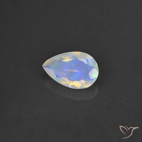 Opale Multicolore naturale da 1.53 ct, Forma a pera, Trasparente