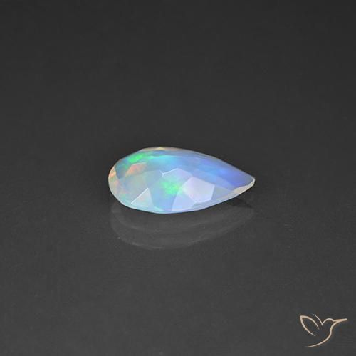Opale Multicolore naturale da 1.53 ct, Forma a pera, Trasparente