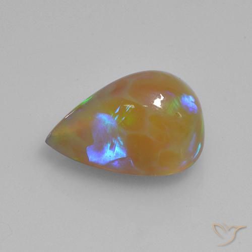 Opale Multicolore naturale da 2.74 ct, Forma a pera, Traslucido
