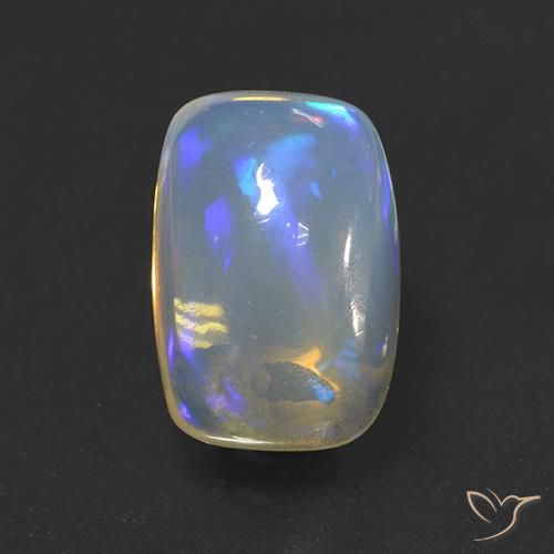 3.39ct Naturale Multicolore Opale, Cuscino, Trasparente
