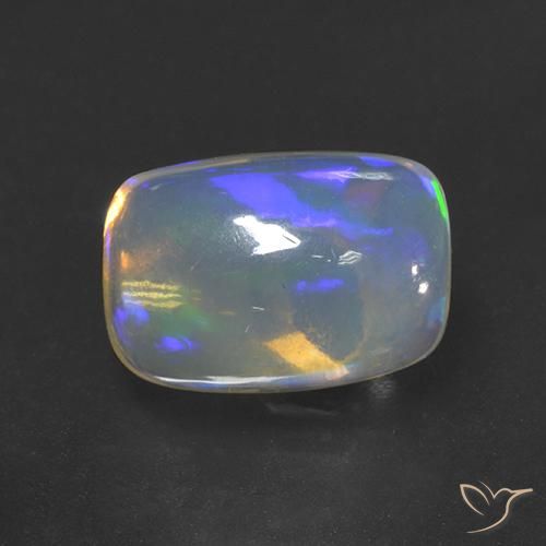 Opale Multicolore naturale da 3.39 ct, Cuscino, Trasparente