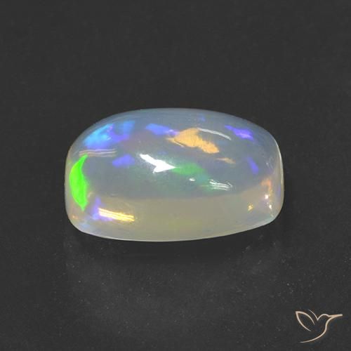 Opale Multicolore naturale da 3.39 ct, Cuscino, Trasparente