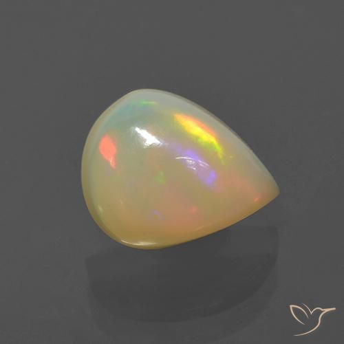 Opale Multicolore naturale da 1.76 ct, Forma a pera, Traslucido