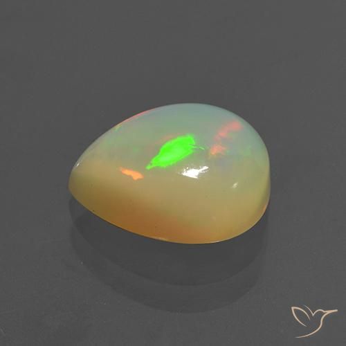 Opale Multicolore naturale da 1.76 ct, Forma a pera, Traslucido