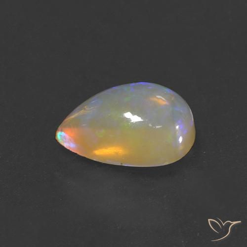 Opale Multicolore naturale da 1.36 ct, Forma a pera, Trasparente