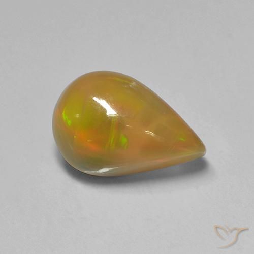 Opale Multicolore naturale da 1.50 ct, Forma a pera, Traslucido