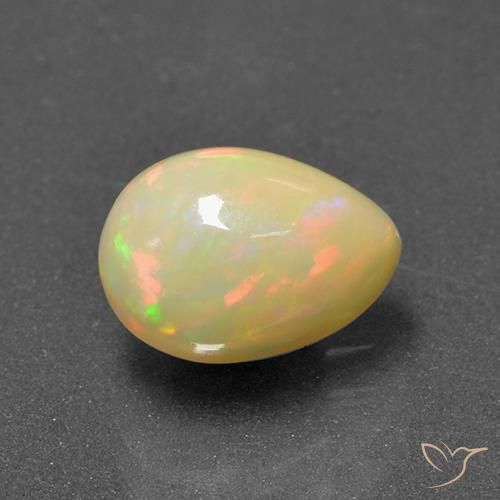 Opale Multicolore naturale da 1.72 ct, Forma a pera, Traslucido