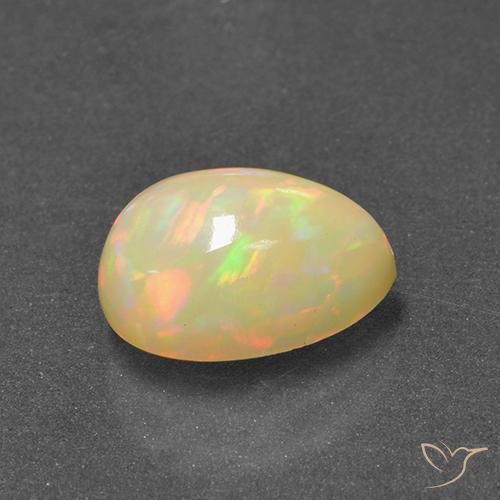 Opale Multicolore naturale da 1.72 ct, Forma a pera, Traslucido