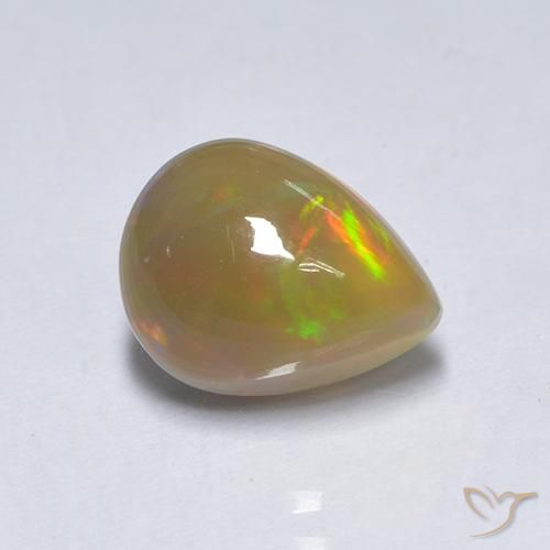 Opale Multicolore naturale da 1.55 ct, Forma a pera, Traslucido