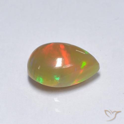 Opale Multicolore naturale da 1.55 ct, Forma a pera, Traslucido